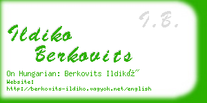 ildiko berkovits business card